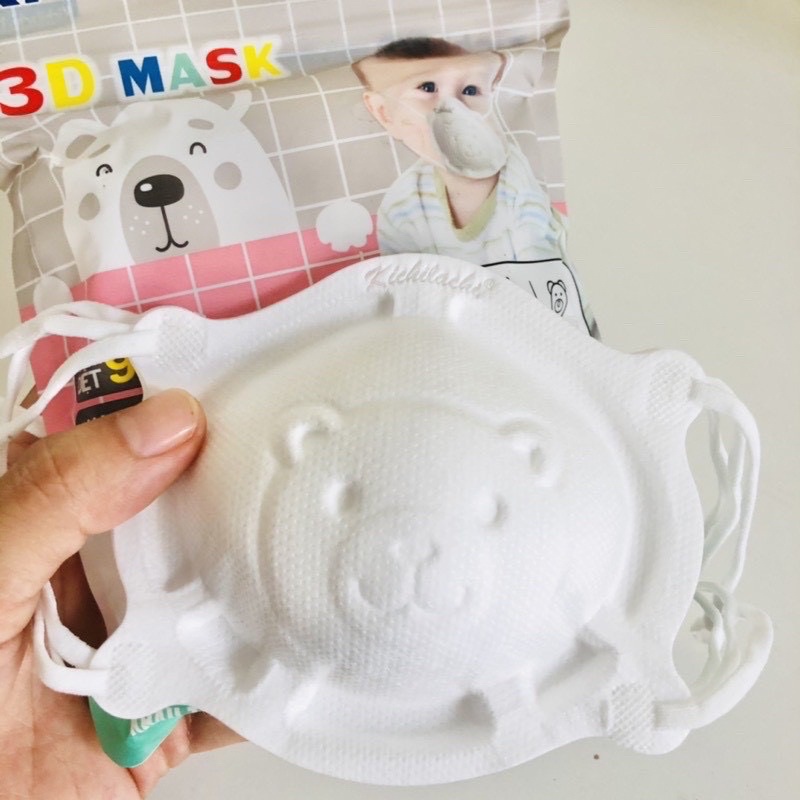 Khẩu trang gấu KICHI/ UNIMASK cho bé (set 3 cái)