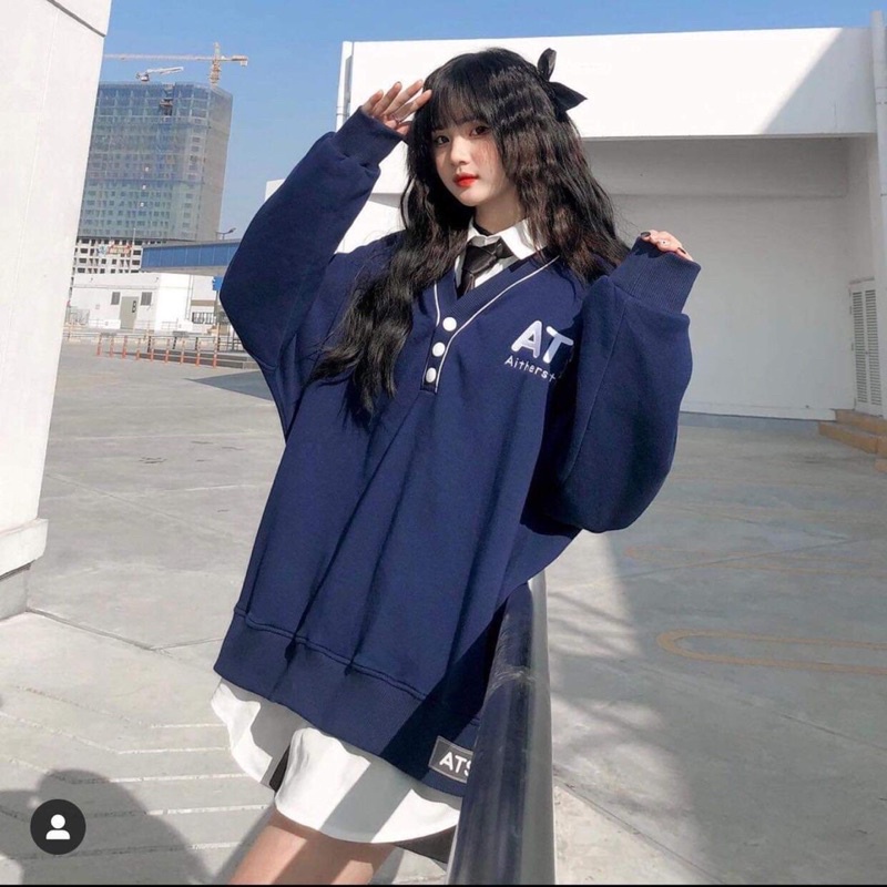 Áo Nỉ Sweeter Nữ Form Rộng ATS Tay Dài Bồng Dày Dặn Loại 1 | BigBuy360 - bigbuy360.vn