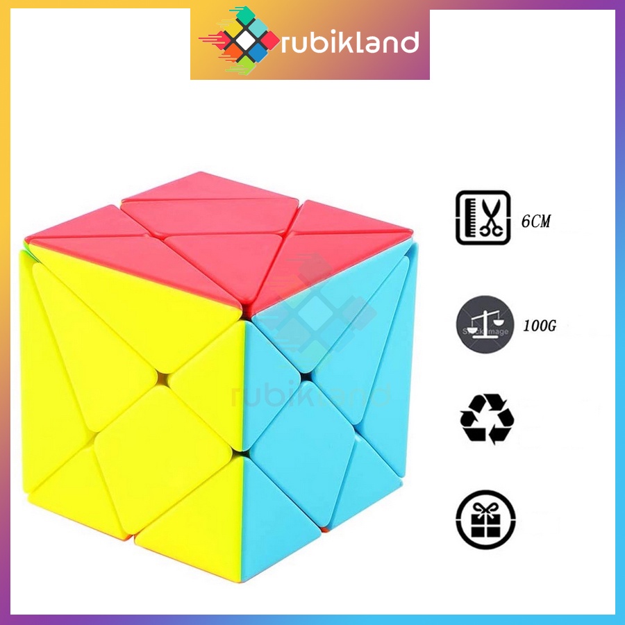 Rubik QiYi Axis Cube Stickerless Rubic Biến Thể 3x3 Đồ Chơi Trí Tuệ Trẻ Em