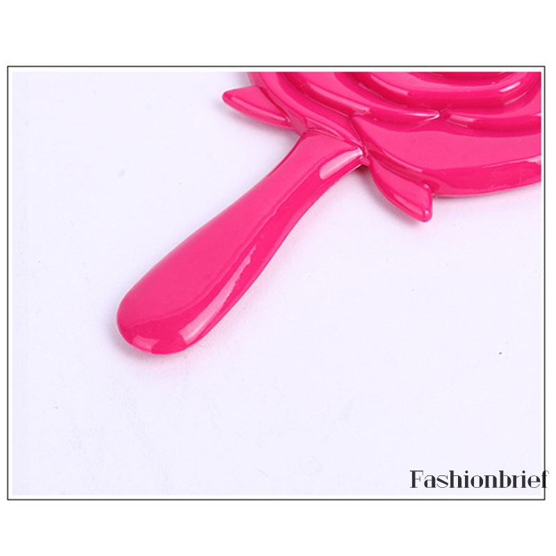 Gương trang điểm tròn cầm tay họa tiết hoa hồng kiểu dáng cổ điển cho nữ