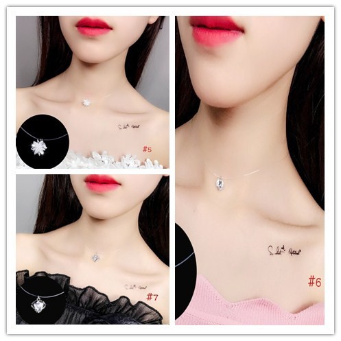 Dây chuyền trong suốt đính đá Zircon