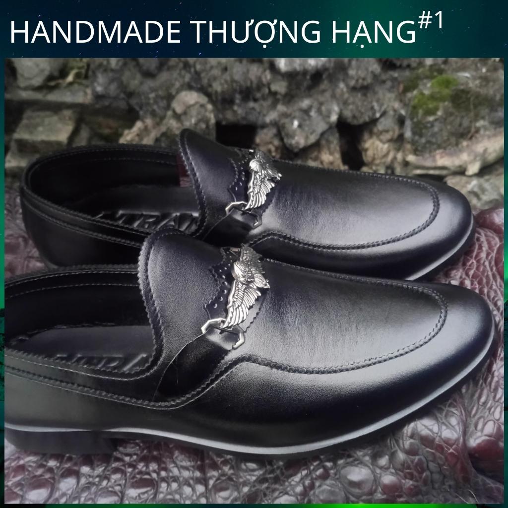 Giày da nam mã K251,kiểu giày lười nam công sở chất liệu da bò màu đen và nâu mận