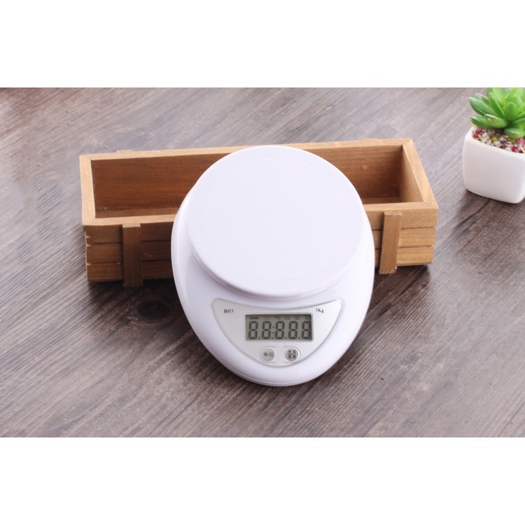 Cân Điện Tử Nhà Bếp Mini Electronic Kitchen Scale Cân Thực Phẩm 5Kg – 1G Tặng Kèm Pin