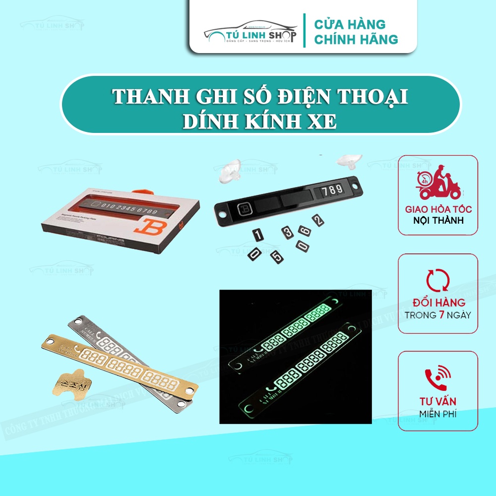 Bảng ghi số điện thoại hút kính trên ô tô