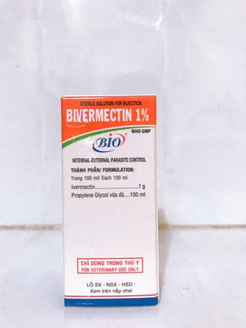 Chích trị ve, bọ chét trên Chó, Mèo BIVERMECTIN 1%