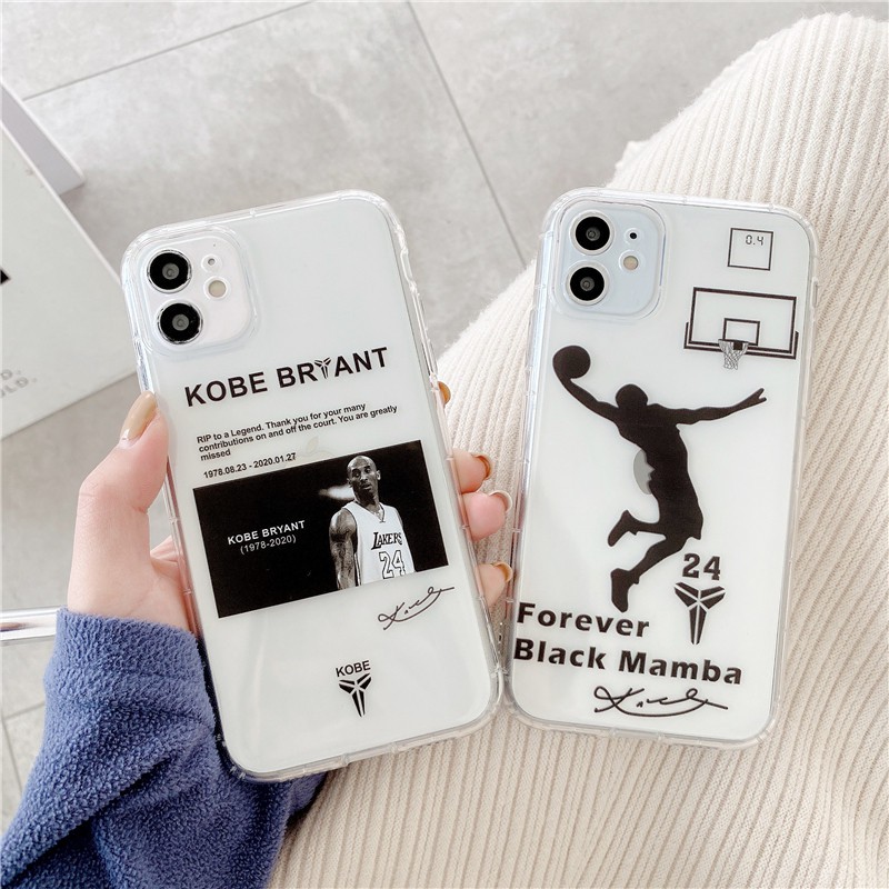 Ốp Điện Thoại Silicon Mềm Trong Suốt Hình Cầu Thủ Bóng Rổ Kobe Bryant Nba Cho Iphone 12 Mini 11 Pro Max 7 8 Plus X Xr Xs Se2