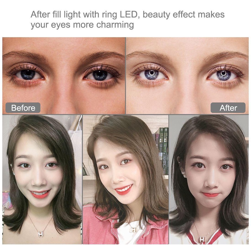 LANFY Vòng Đèn LED Chụp Ảnh Selfie 10 Chế Độ Cho YouTube Tik Tok