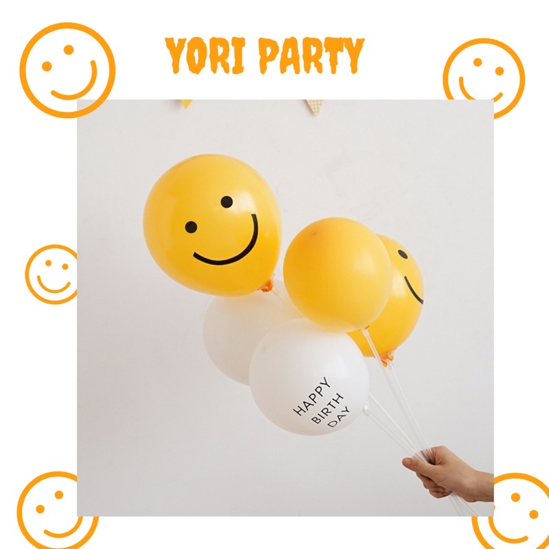 Bong Bóng Mặt Cười Trang Trí Sinh Nhật Ngộ Nghĩnh - Yori Party