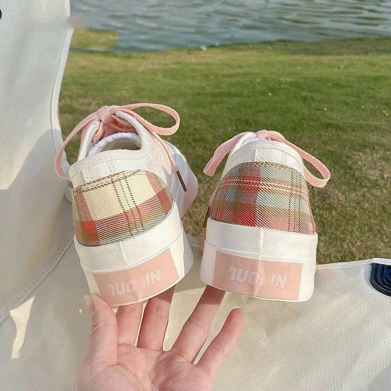 2 Phối Màu Giày Thể Thao Nữ Họa Tiết Sườn Nhẹ Nhàng