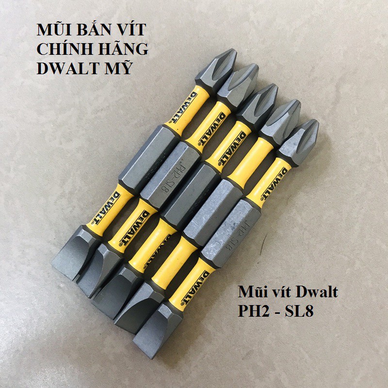 5 Mũi Vít DeWalt Chính Hãng 2 Đầu Sle Ph2
