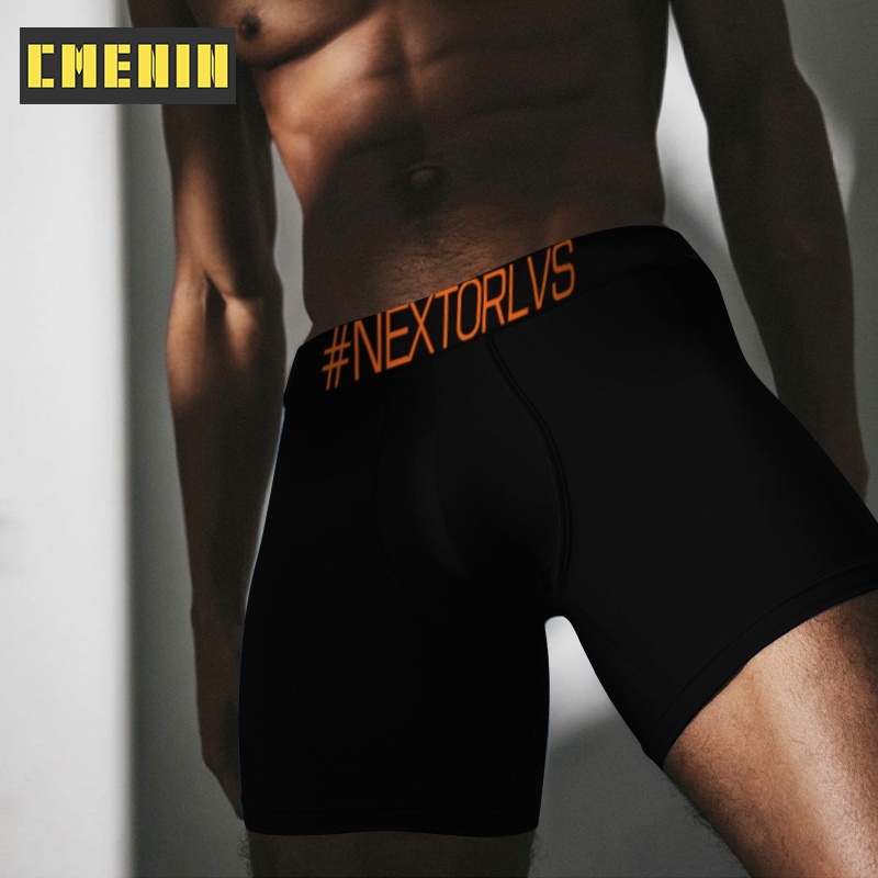 1 Quần Lót Boxer Cotton Mềm Mại Màu Trắng Đen Quyến Rũ Cho Nam ORLVS OR6237