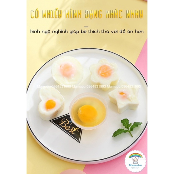 Bộ 4 Khuôn Hấp Làm Bánh Flan, Thạch Pudding, Hấp Trứng Cho Bé Ăn Dặm Mamabu