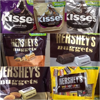 [New Tháng 12/2024]Socola Hershey’s Kisses Nuggets Đủ Vị - Gói 300g Chất Mỹ
