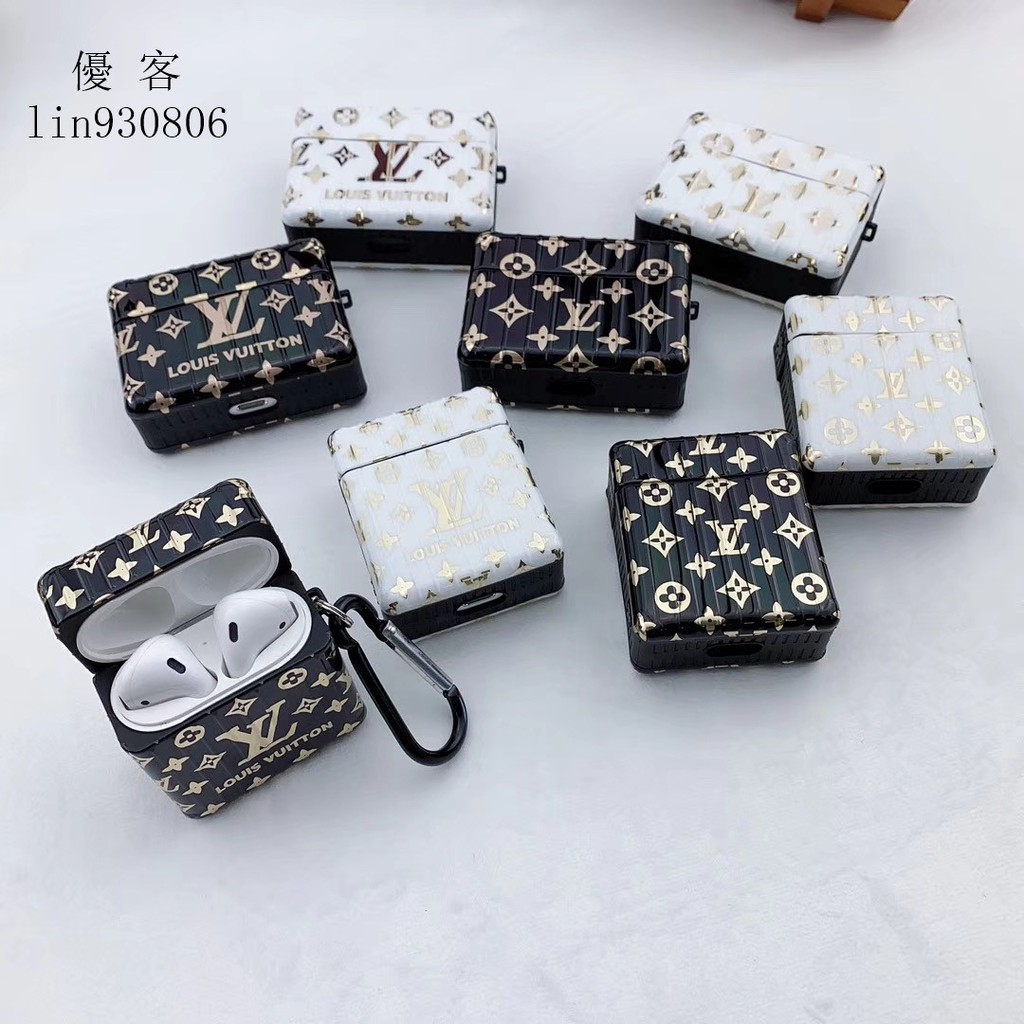 Vỏ bảo vệ hộp sạc tai nghe AirPods 1/2/Pro hình vali Lv YSL Fendi