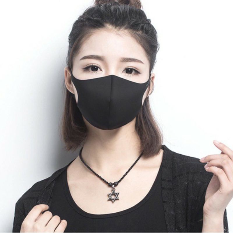 Khẩu trang vải poly su thun