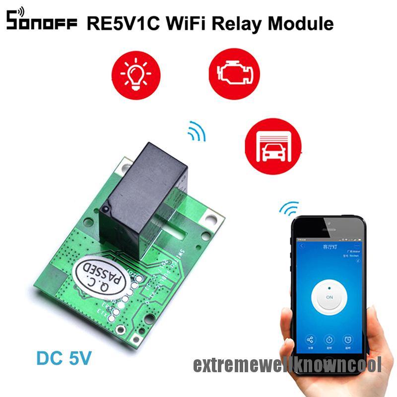 ECSG SONOFF Smart Wifi Switch RE5V1C 5V DC DIY Wireless Remote Switch Relay Module