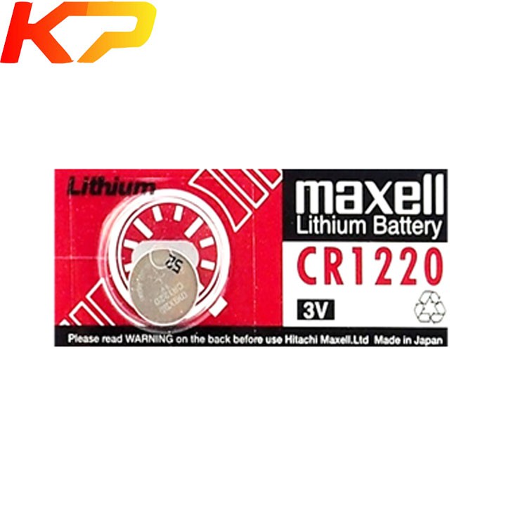 2 VIÊN Pin CR1220 Maxell lithium 3V.