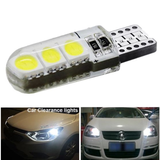 T10-6smd-5050-nháyF1, Set 2 bóng đèn t10 led t10 sáng liên tục & nháy F1 sáng gắn demi xi nhan xe máy ô tô