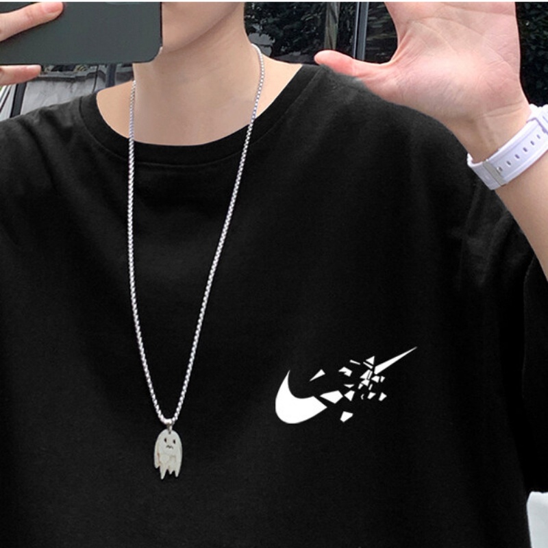 Áo Thun Tay Ngắn Cổ Tròn Dáng Rộng Thời Trang Mùa Hè Cho Nam Và Nữ