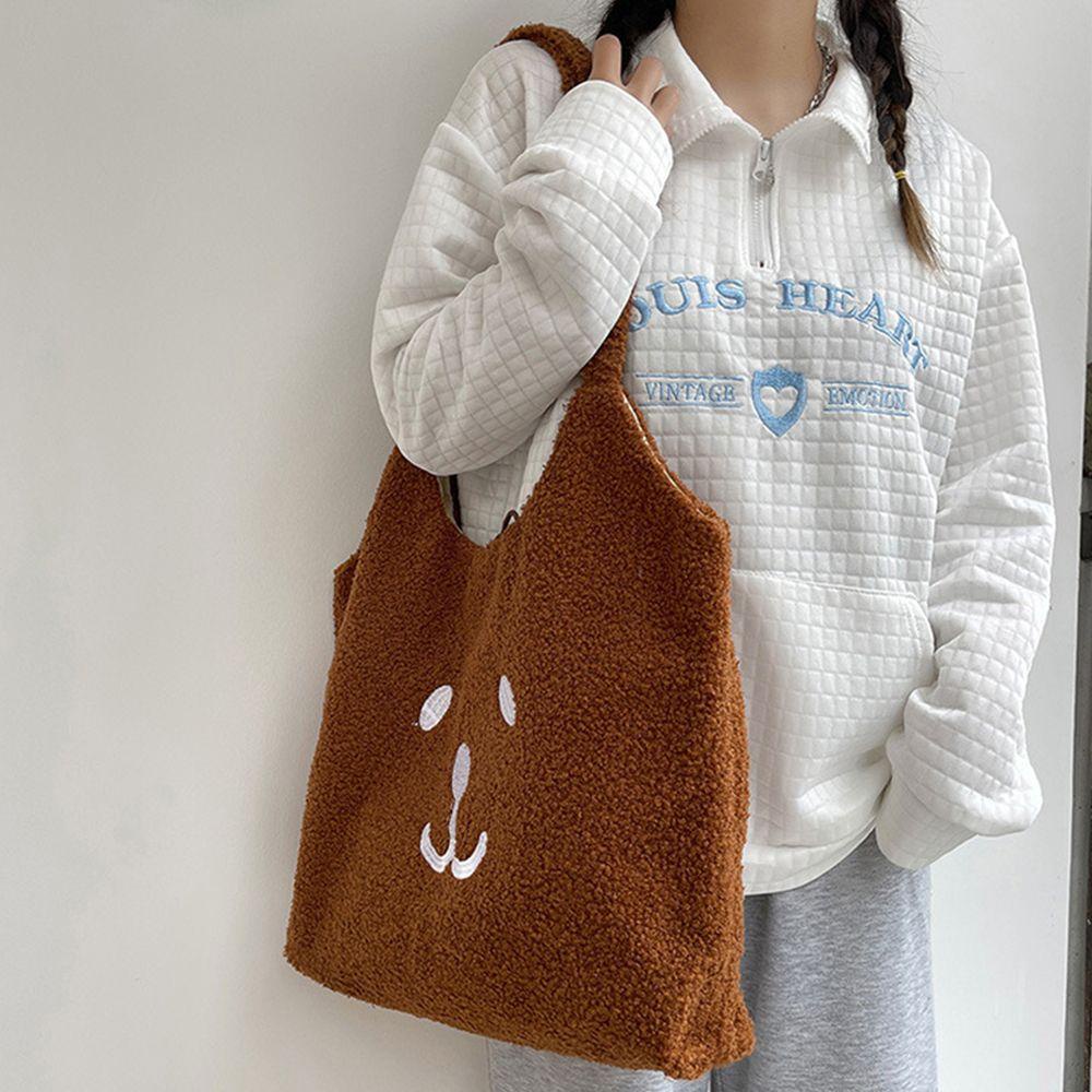 Túi Xách Lông Xù Màu Cầu Vồng Xinh Xắn Thời Trang Cho Nữ