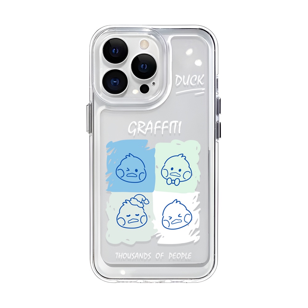 Ốp Điện Thoại Trong Suốt In Hình Vịt Hoạt Hình Cho iphone 14 Pro Max Plus 13 11 12 7Plus X XR XS Max 7 8 SE 2020