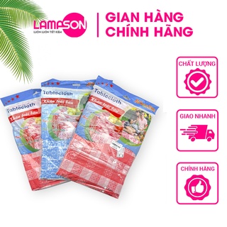 Khăn trải ăn dùng 1 lần 1 túi 10 chiếc, khăn trải ăn nilon dùng 1 lần, khăn trải bàn Lamason10k
