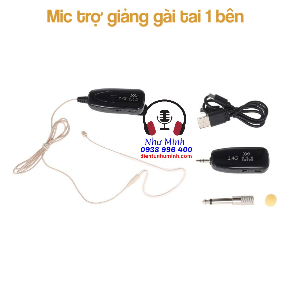 Mic trợ giảng không dây ( Màu Da - Gài tai 1 bên )