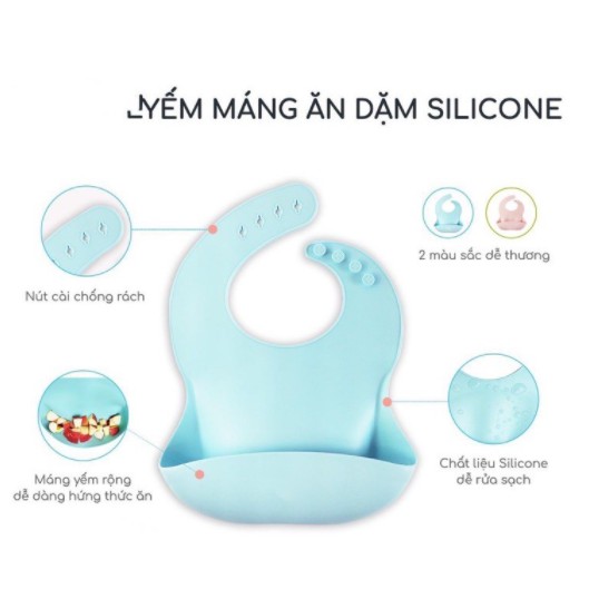 Yếm ăn dặm siêu mềm chống thấm cho bé