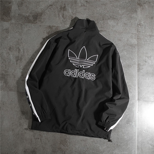 Áo khoác thể thao Adidas 100% chính hãng chống gió dáng rộng cổ đứng cho nam nữ