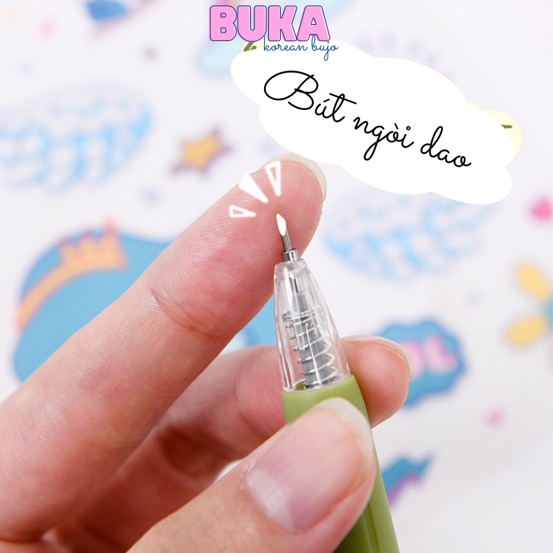 Bút DAO TRỔ Dao Cắt Washi Tape Buka bút ngòi gốm Dùng Cắt Sticker Washi, Khắc Trổ Giấy Gỗ, Làm Sổ Tay Bullet Journal