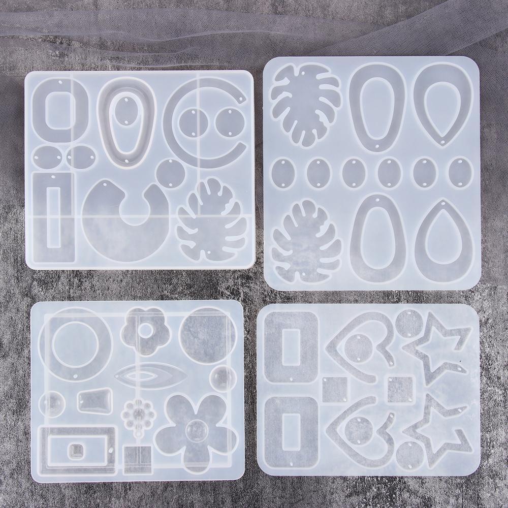 Khuôn Silicon Trong Suốt Làm Mặt Vòng cổ / Bông Tai Bằng Nhựa Resin