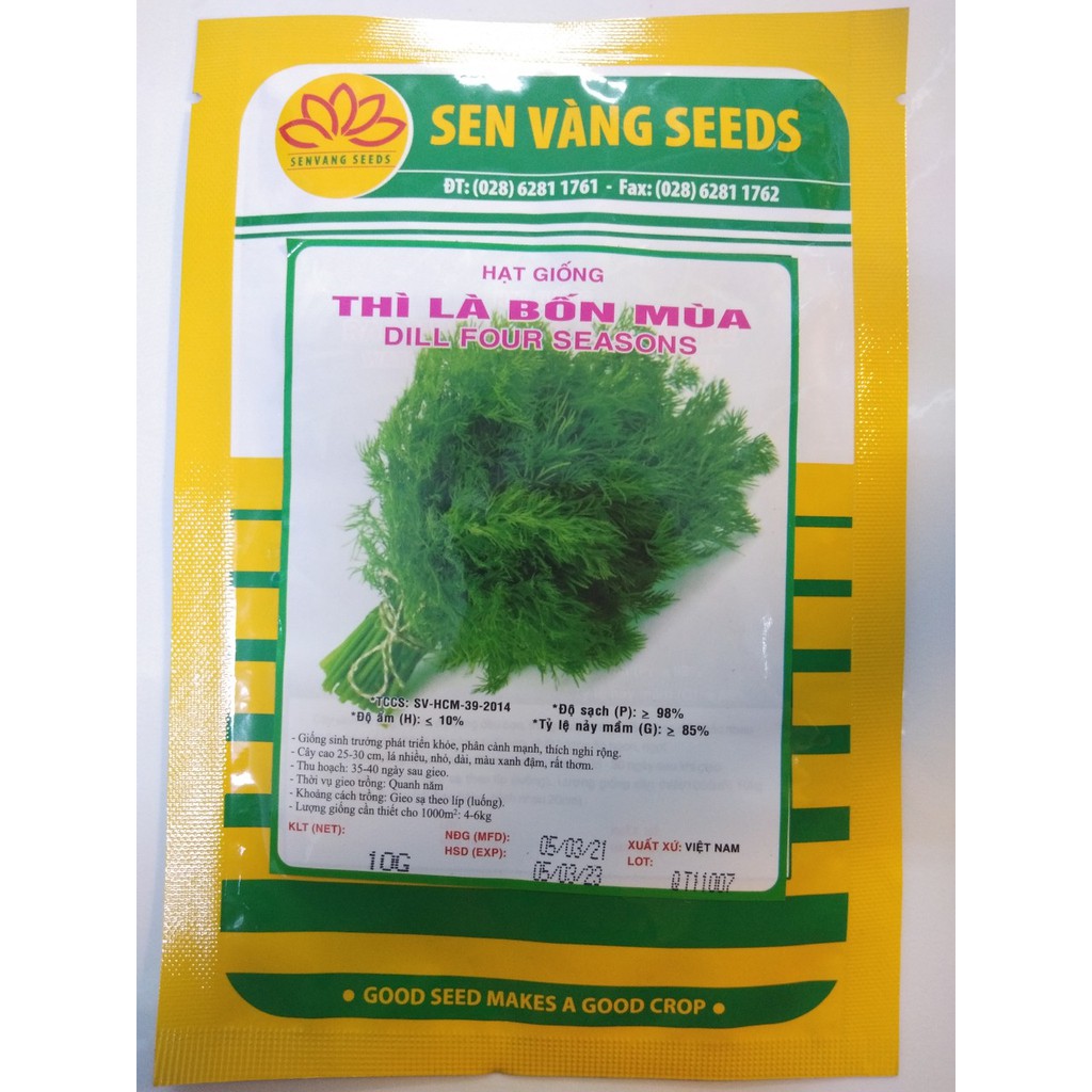 HẠT GIỐNG THÌ LÀ BỐN MÙA - SEN VÀNG (gói 10 gram)