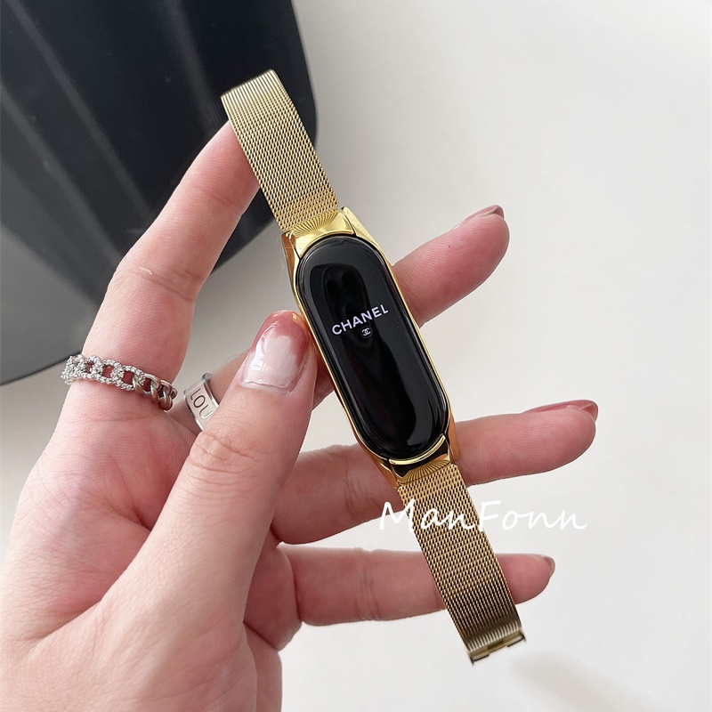 Dây Đeo Inox Milanese Cho Đồng Hồ Thông Minh Xiaomi mi Band 3 4 5 6 4 3