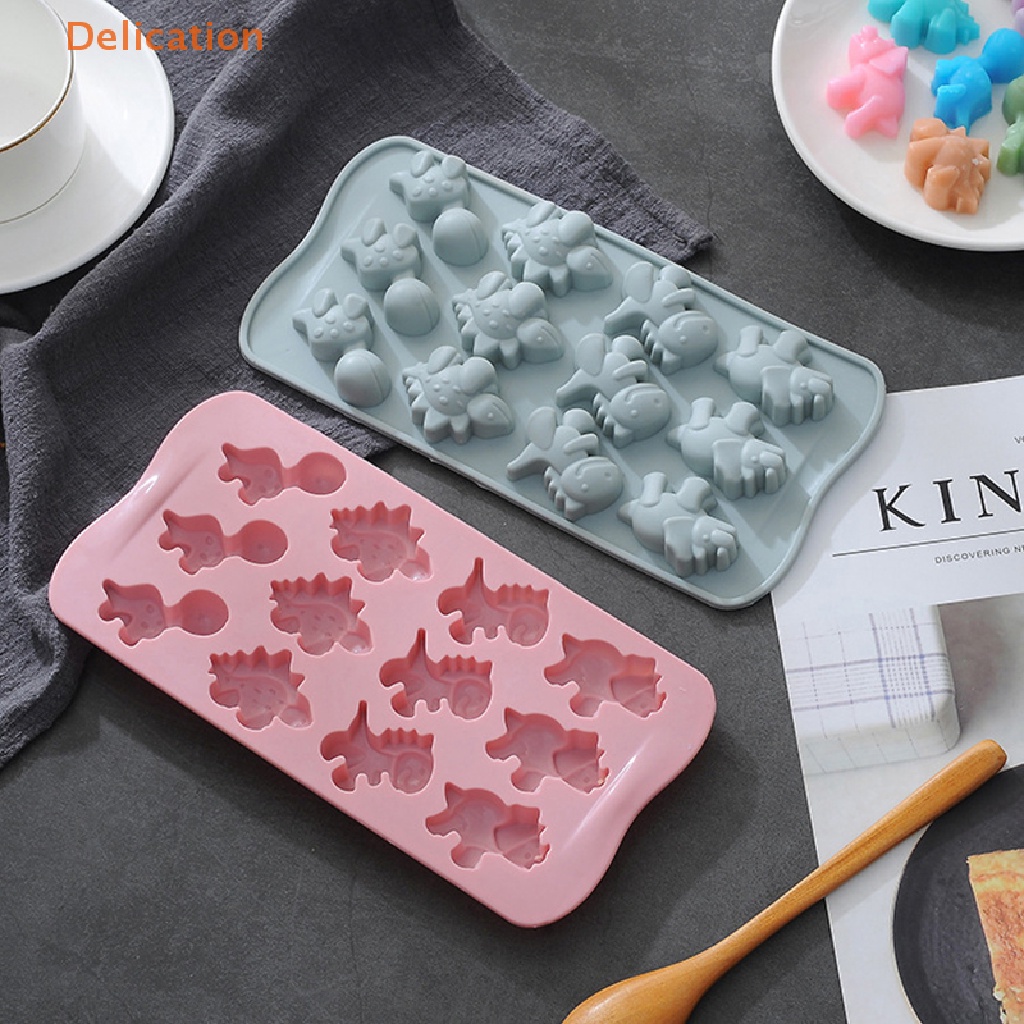 Khuôn Silicone Tạo Hình Làm Bánh Kẹo Hình Khủng Long DIY