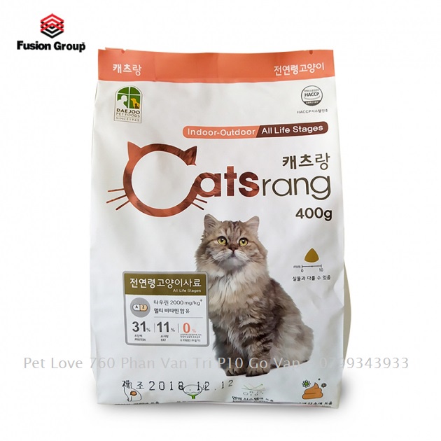 Catsrang allstage 400g-Thức ăn hạt cho mèo mọi lứa tuổi Catsrang 400g-Pet Love HCM