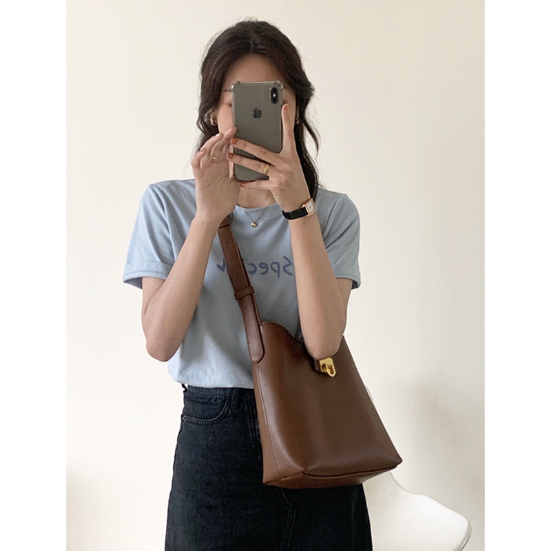 Túi Đeo Vai Thời Trang Thu Đông 2021 Phong Cách retro Sức Chứa Lớn Cho Nữ