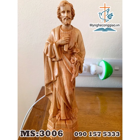 Top Những Mẫu Tượng Công Giáo Để Bàn, Trên Ô Tô, Xe khách | Tượng Chúa, Đức Mẹ Ban Ơn, Thánh Giuse Trang Trí Bằng Gỗ