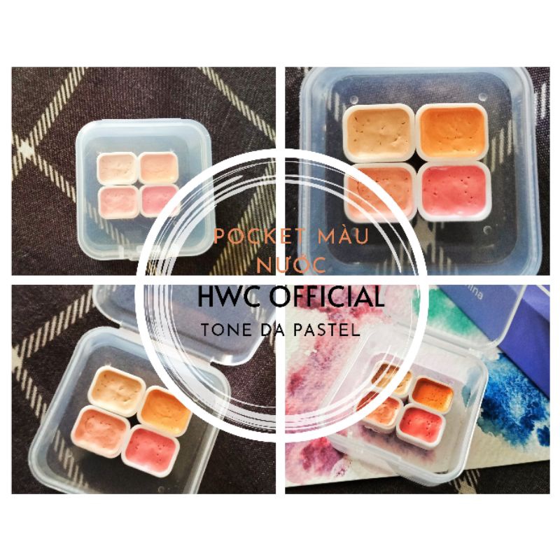 Pocket màu nước hạng hoạ sĩ tone pastel tô da