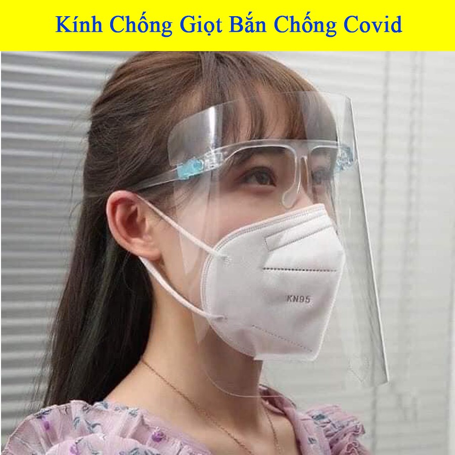 Kính Chống Giọt Bắn,Tấm Chắn Face Shield Người Lớn Trẻ Em Đeo Đều Vừa.