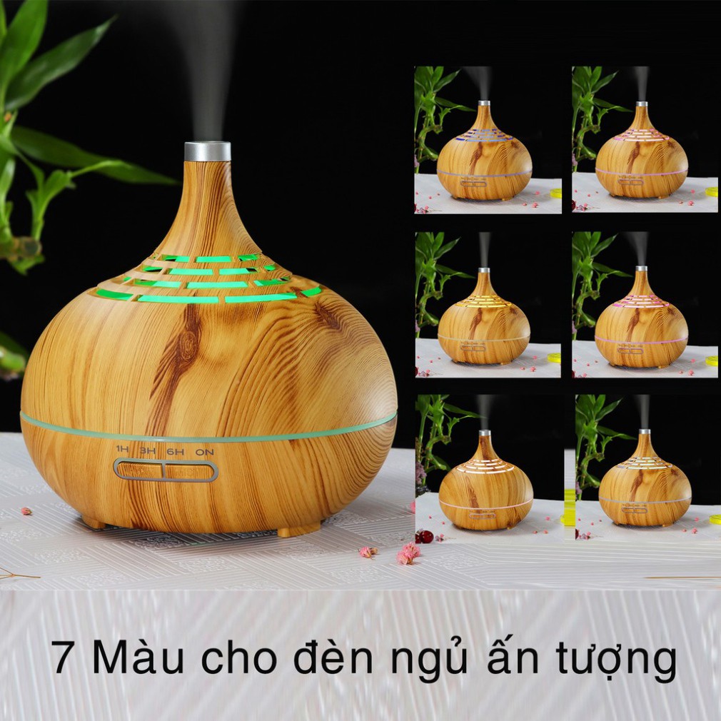 ✅ Máy Xông Tinh Dầu Phun Sương Tạo Độ Ẩm Cổ Cao Lỗ GULIFE Có Remote Dung Tích 400ml - Tặng Tinh Dầu 10ml - MKT46