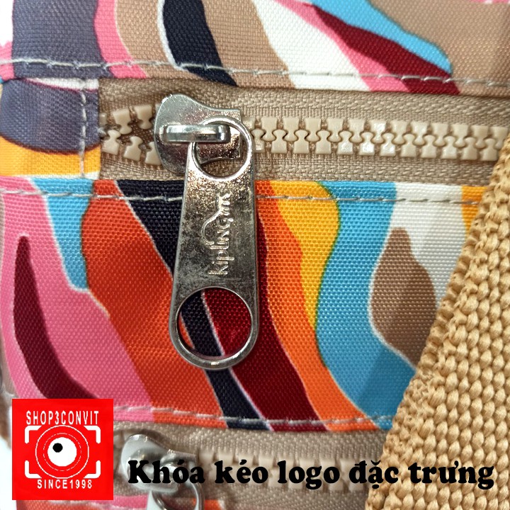 Túi đeo chéo thời trang 3 ngăn chú khỉ Kipling