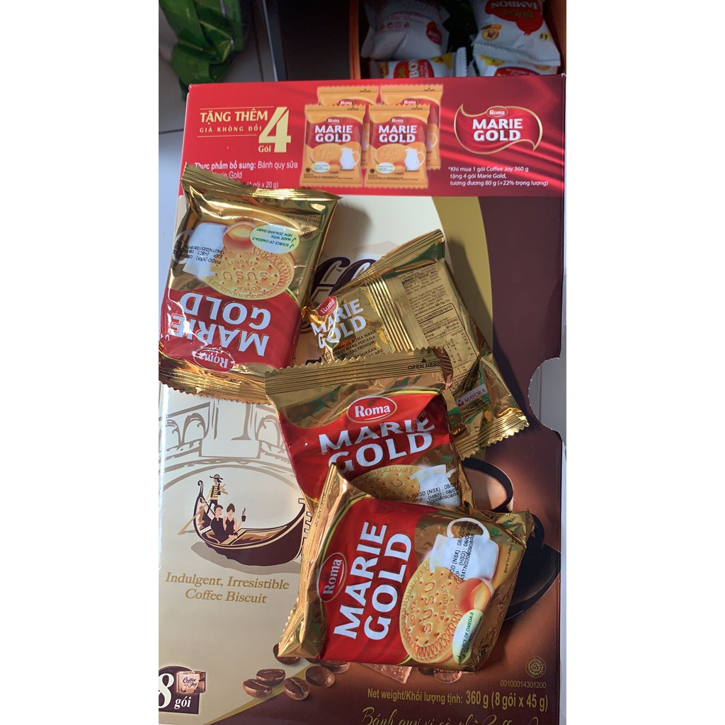 [HCM]Bánh Cà phê Coffee Joy Hộp giấy 360g Tặng Bánh Superstar 108Gram