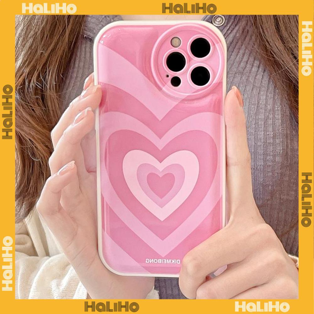 Ốp điện thoại silicon túi khí in trái tim hồng thích hợp cho iPhone 11 Pro Max 13 Pro Max 12 Pro Max 7Plus xr XS Max