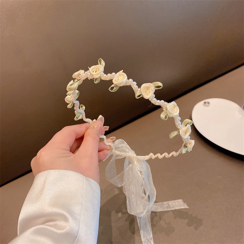 Băng Đô Bện Dây Đính Hoa Thời Trang Nữ Tính