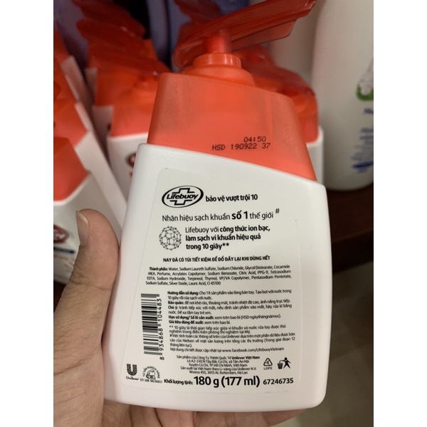 ♻♻♻NƯỚC RỬA TAY SẠCH KHUẨN LIFEBUOY 180Gr | BigBuy360 - bigbuy360.vn