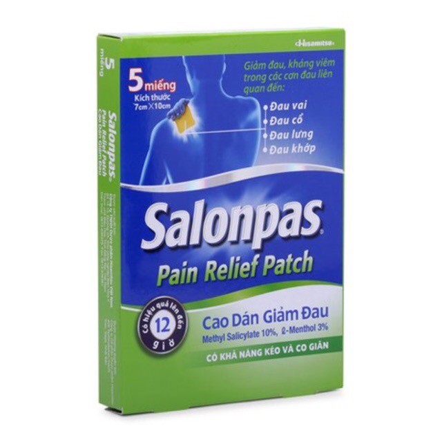 Cao dán Salonpas màu da - Salonpas Pain Relief Patch