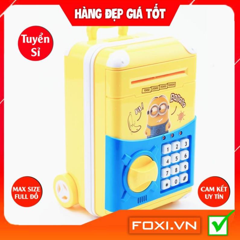 Đồ Chơi Két Sắt Vân Tay Điện Tử Mini Foxi Tiết Kiệm Tiền-Siêu Dễ Thương-Ống Heo Quà tặng cho bé