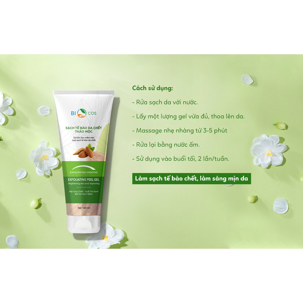 Tẩy Da Chết Dạng Gel Có Hạt Massage Dành Cho Da Mặt Sáng mịn mềm da ngăn ngừa lão hoá