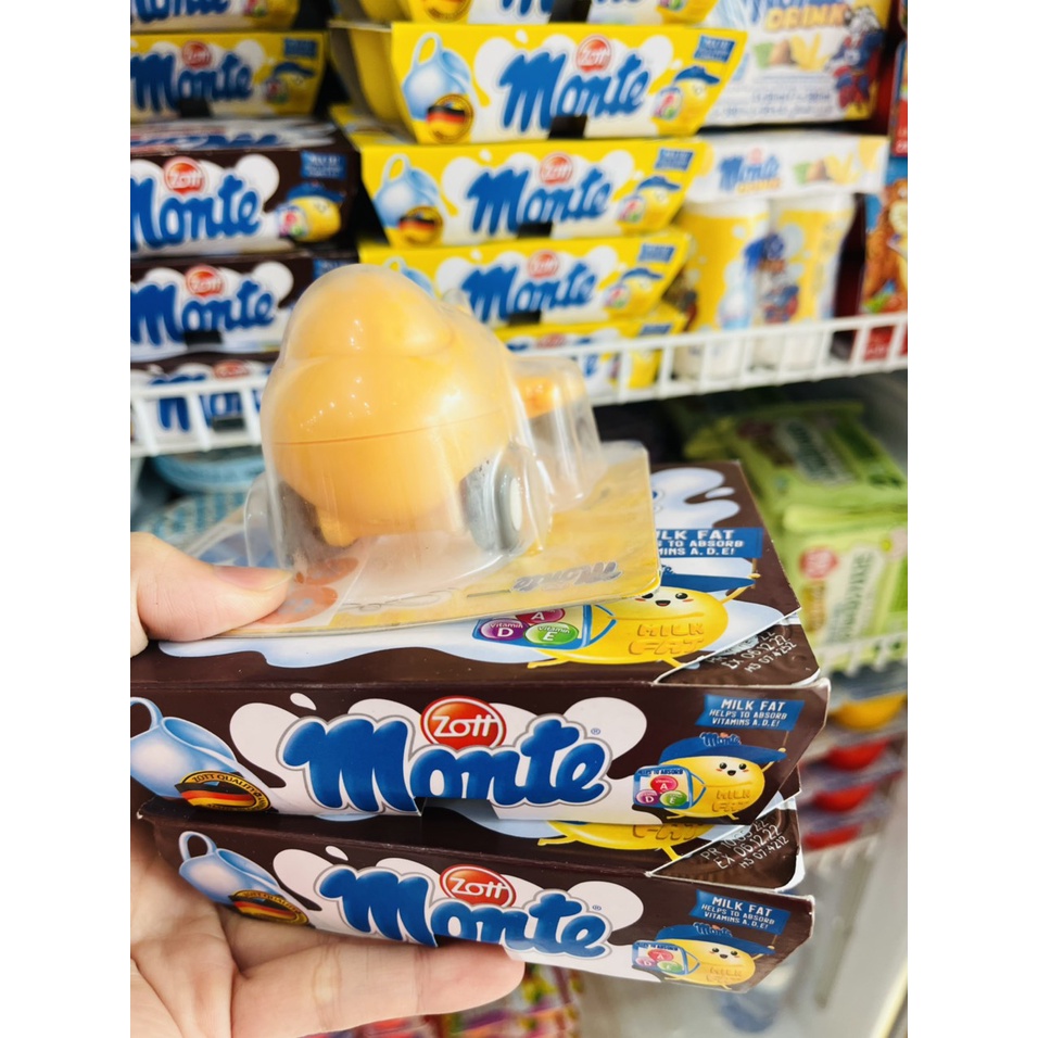 Váng Sữa MONTE vị Vani - Socola vỉ 4 hộp x55g