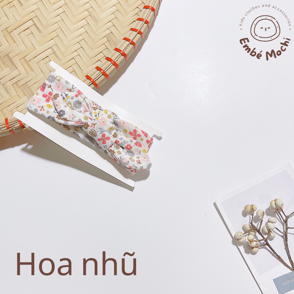 Turban nơ che thóp làm điệu cho bé nhiều màu dễ thương